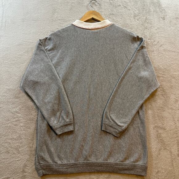 Vintage Bobbie Brooks Women’s Large Gray Pullover Collared Sweatshirt Grandma - Picture 5 of 8